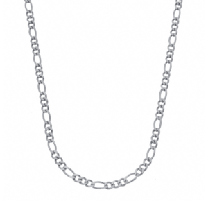 Corrente Ródio Masculina Elo 3 Por 1 - 4mm